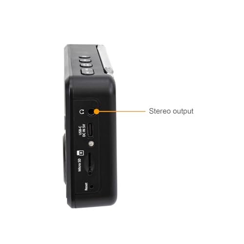 O OCEAN DIGITAL Ocean Digital WR-18 Handheld Portable Internet Radio, FM, Bluetooth Speaker, Micro SD, Rechargeable, 5 Preset Buttons, Dimmer, Auto-Off Timer, Color Display - Image 3