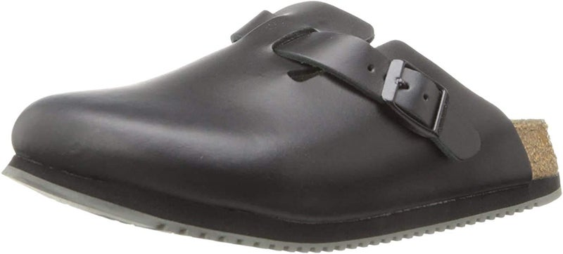 Birkenstock Unisex Professional Boston Super Grip Leather Slip Resistant Work Shoe,Black,39 M EU - Image 1