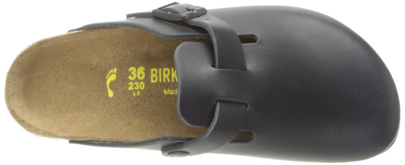 BIRKENSTOCK حذاء عمل غير محدد الجنس من بيركنستوك بوسطن سوبر جريب جلد مقاوم للانزلاق، أسود، 39 M EU - Image 5