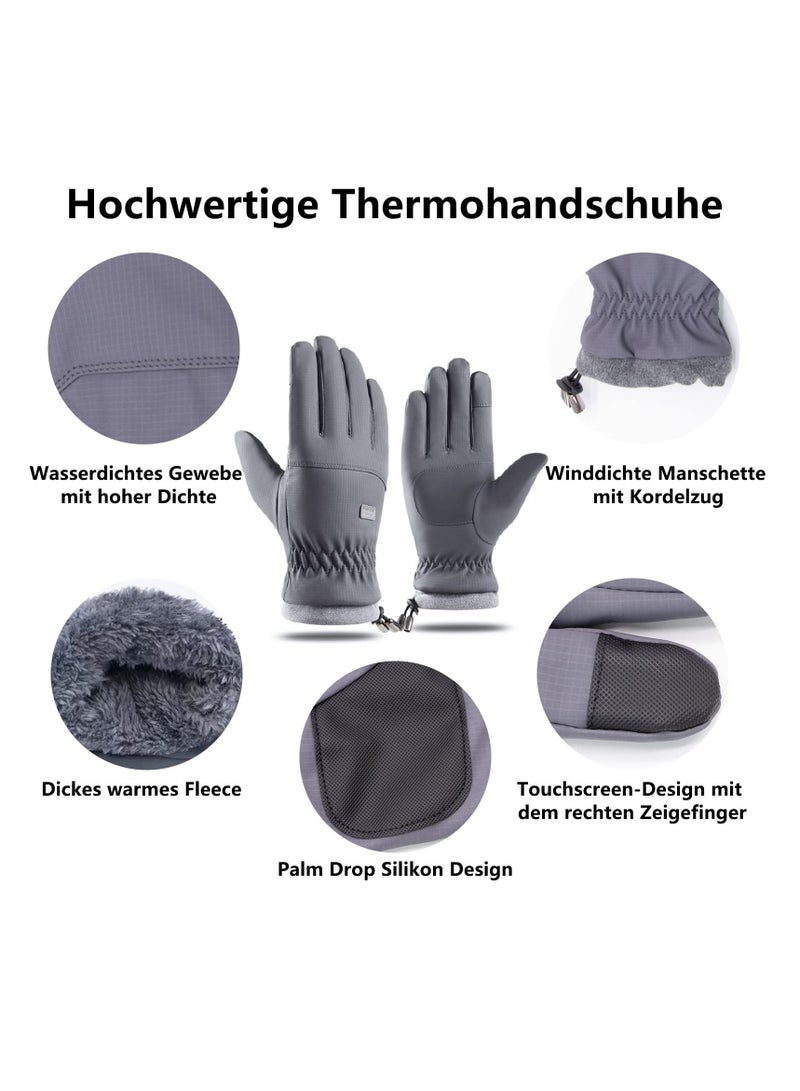 Barakah قفازات شتوية للرجال والنساء قفازات حرارية مقاومة للماء قفازات تعمل باللمس دافئة مناسبة للرياضات الخارجية، الجري، المشي، التزلج، ركوب الدراجات - Image 4