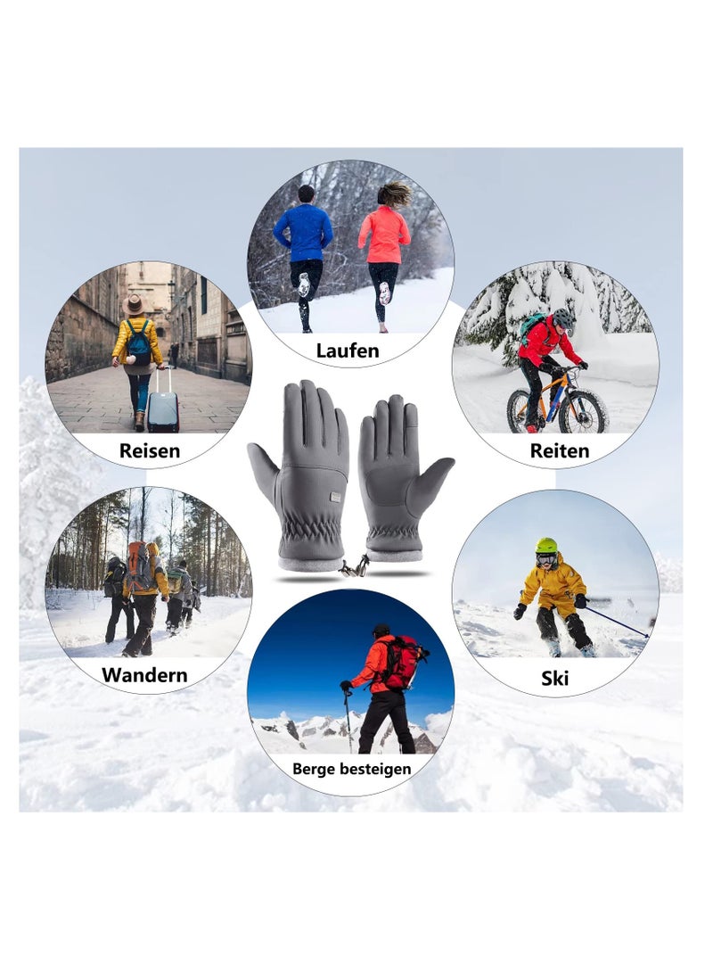 Barakah قفازات شتوية للرجال والنساء قفازات حرارية مقاومة للماء قفازات تعمل باللمس دافئة مناسبة للرياضات الخارجية، الجري، المشي، التزلج، ركوب الدراجات - Image 2