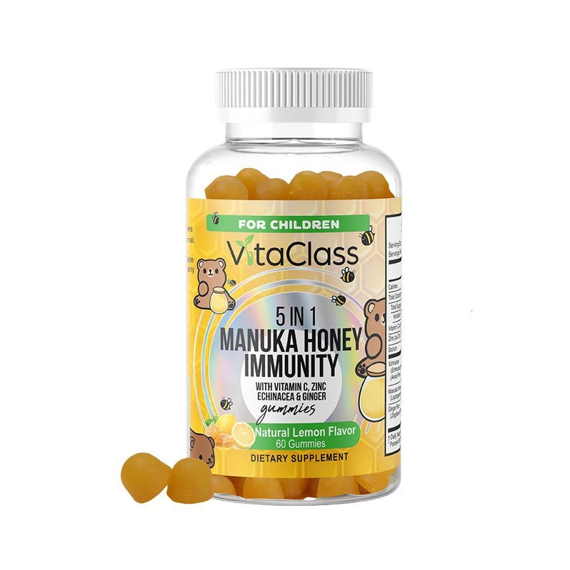 VITACLASS CHILD 5IN1 MANUKA HONEY LEMON GUMMIES 60S