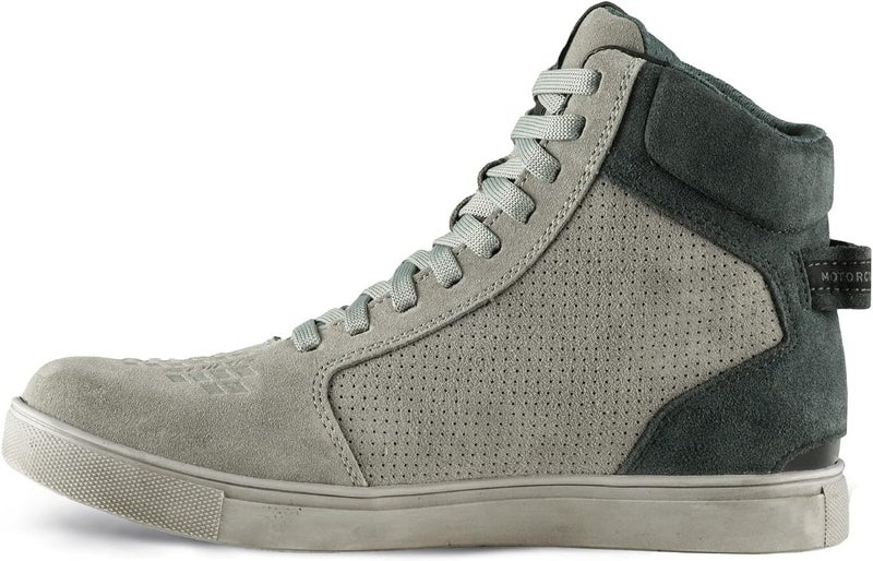 SHIMA SX-2 Evo Motorcycle Riding Shoes Men Boots Ventilated Leather Street Summer Suede Sport Stealth Touring Shoe Moto Footwear Bikers Powersports (Mens, Grey, 11.5) - Image 3