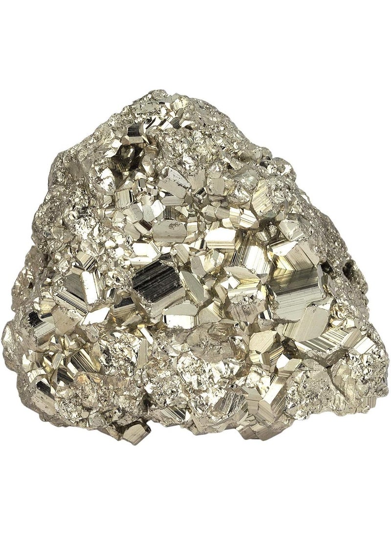 SUNYIK SUNYIK Natural Rough Raw Golden Chalcopyrite Bar Gemstone Cluster Specimen Mineral Healing Crystal Point Stone Home Decor Irregular Shaped, 0.2-0.5lb, 1.2-2.1 inches 