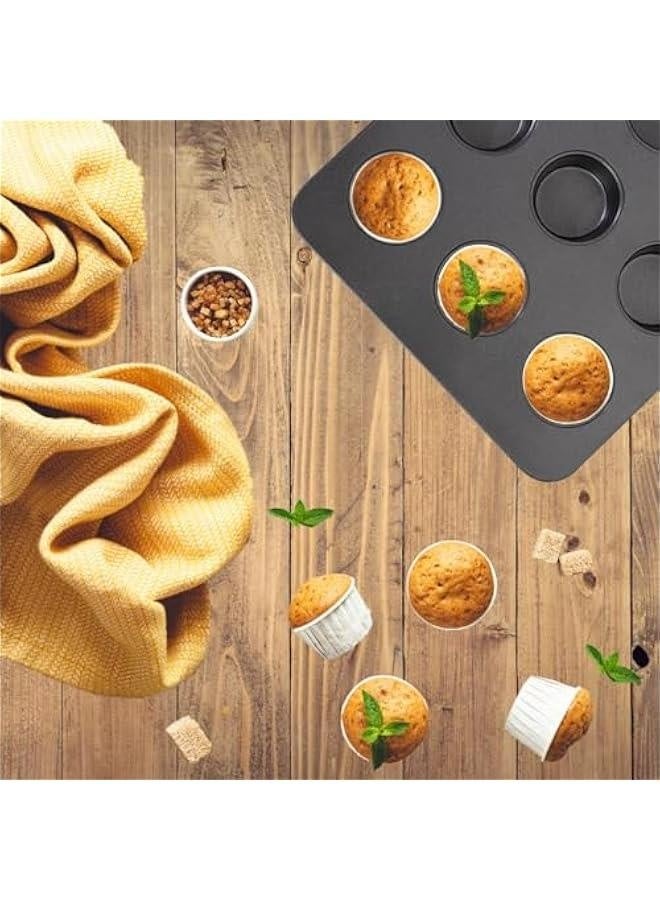 صينية مافن صغيرة بحجم 12 كوب لفرن التوaster أو المقلي بالهواء غير لاصقة لصنع الكعك الصغير، كيش، كعكة الجبن، تارت، أدوات الخبز، قالب للخبز - Image 4