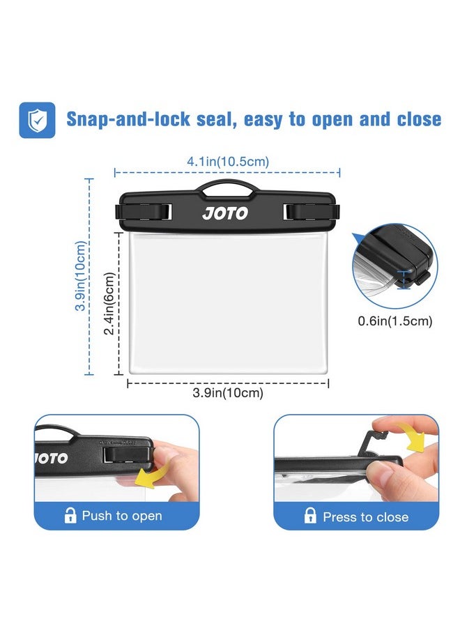 JOTO 2 Pack Waterproof Car Key Fob Case With Lanyard For Swimming Surfing, Small Waterproof Wallet Dry Bag For Money Credit Id Card Cash Coins Black  - Image 5