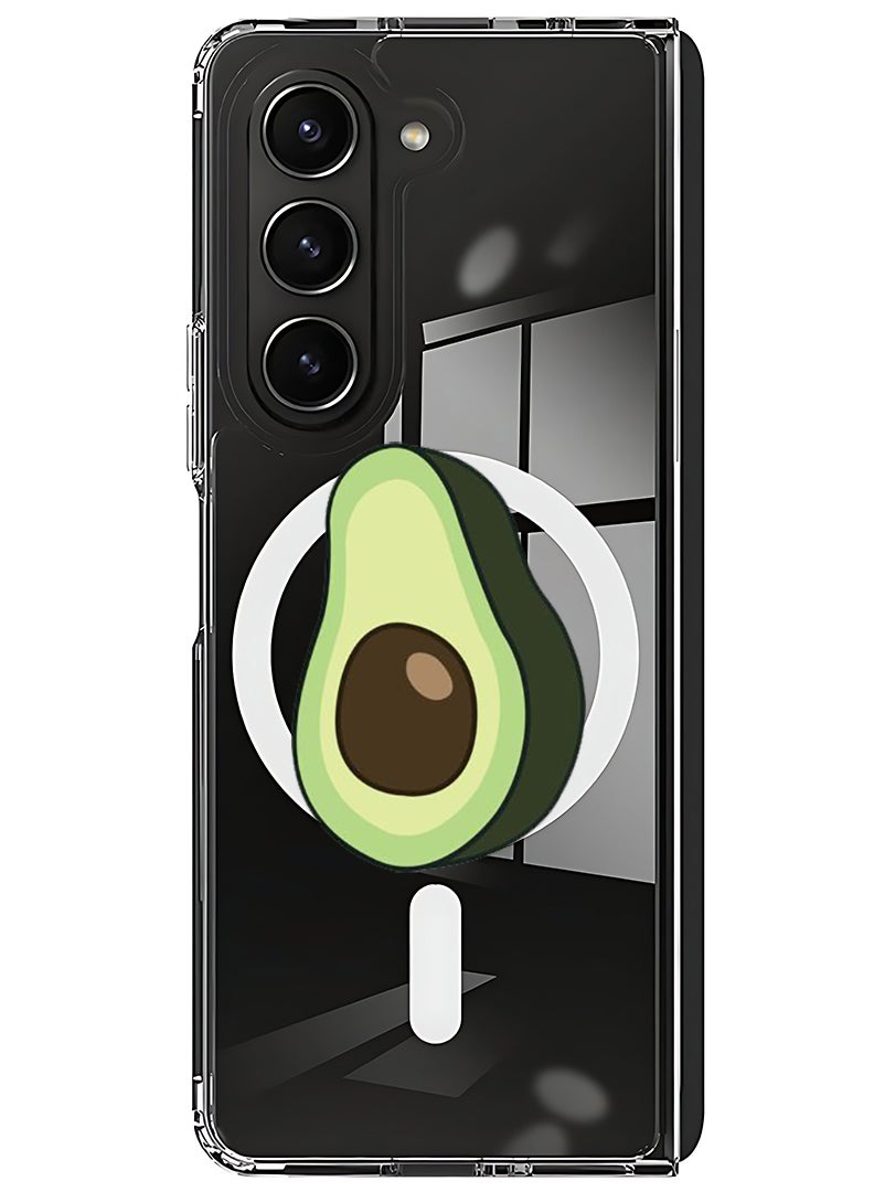 Theodor Magnetic Case for Samsung Galaxy Z Fold 5 Compatible with MagSafe Wireless Charging, Shockproof Phone Bumper Cover Avacado - Image 1