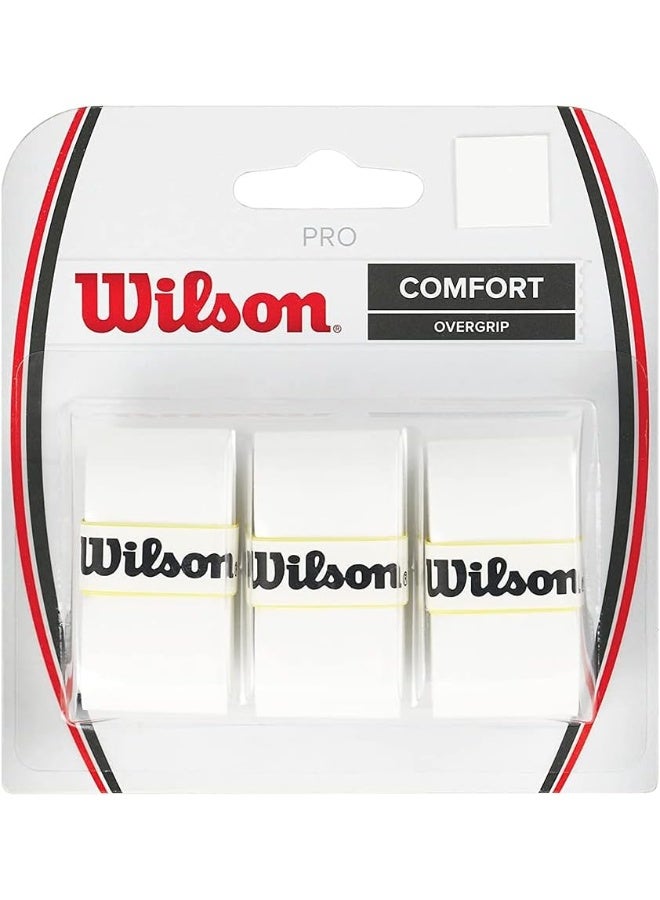 WILSON Pro Overgrip Tennis Racket Grips - Pack of 3 - Image 1