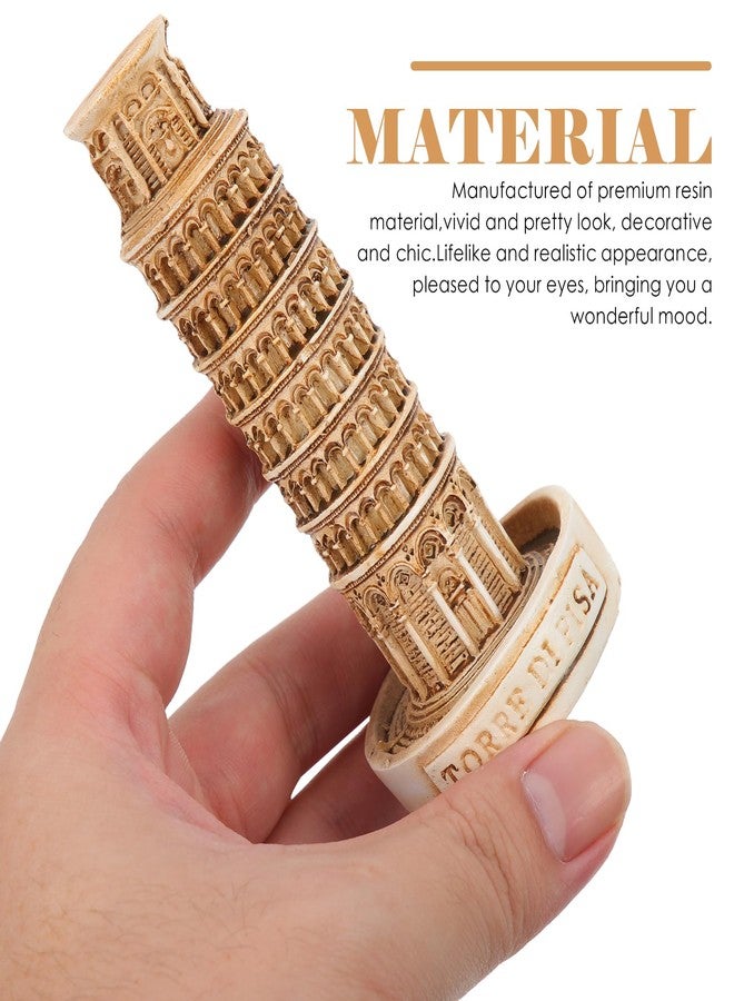 Amosfun 3pcs Mini Italian Leaning Tower Resin Statue Dollhouse Sand Table Ornaments Fish Tank Landscaping Ornament - Image 3