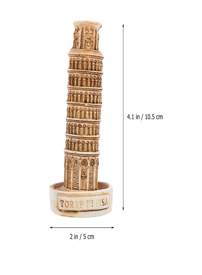 Amosfun 3pcs Mini Italian Leaning Tower Resin Statue Dollhouse Sand Table Ornaments Fish Tank Landscaping Ornament - Image 2