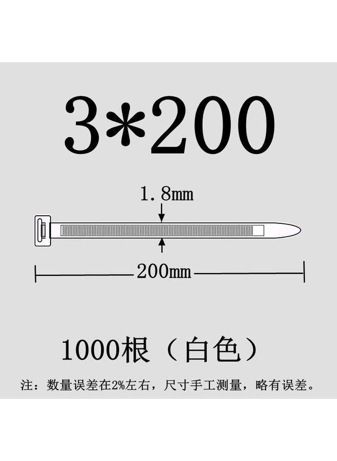 Bluejw - 华达自锁式尼龙扎带塑料卡扣强力捆绑固定带束线带黑色扎线带批发 - Image 1