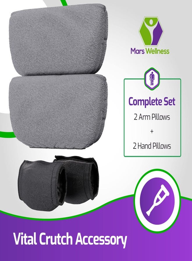 MARS WELLNESS Premium Crutches Padding for Crutches - Under Arm Crutch Padding Crutch Cushions - Gray Pads - Fits Standard Crutches - Image 2