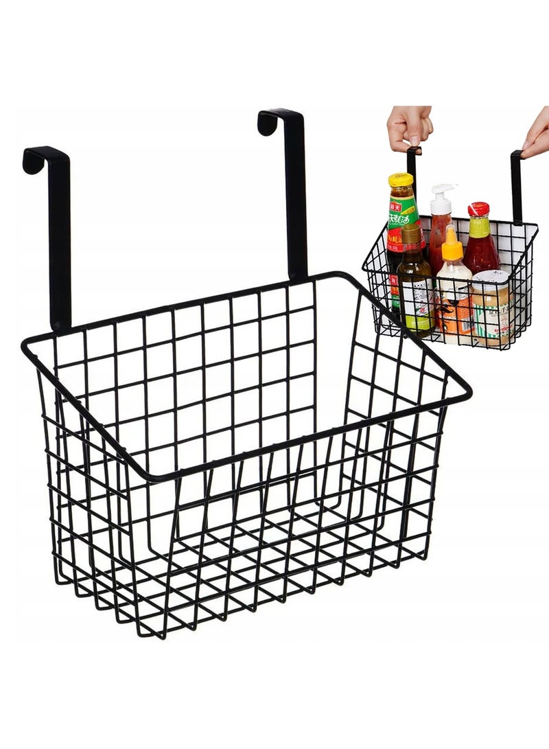 DubaiGallery 2Pcs Kitchen Basket Hanging Door Rear Shelf Storage Bathroom Kitchen Cabinet Door Hanger Hanging Basket  - Image 2