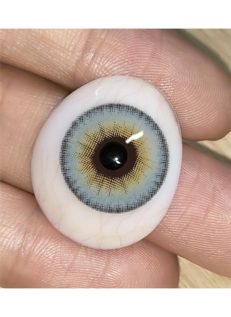 UYAAI Grey Yearly Colored Contact Lenses, Unisex Cosmetic Contact Lenses, Natural Fashion Lenses, With Case  - Image 3