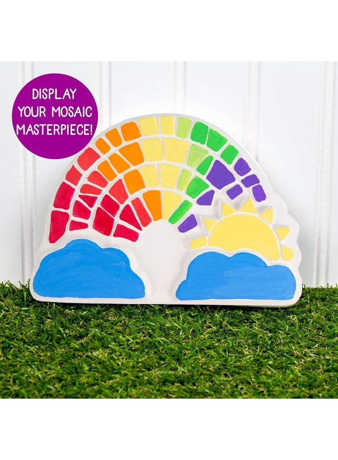 Creative Roots Paint Your Own Rainbow Stepping Stone Craft Kits for Kids, Ceramics to Paint, Ages 6+ - Image 2