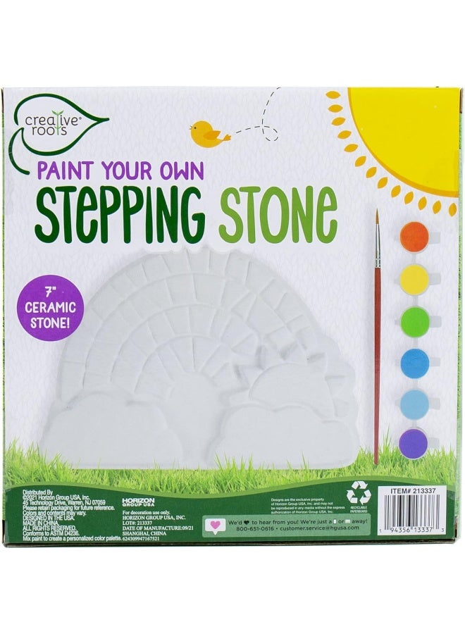 Creative Roots Paint Your Own Rainbow Stepping Stone Craft Kits for Kids, Ceramics to Paint, Ages 6+ - Image 3