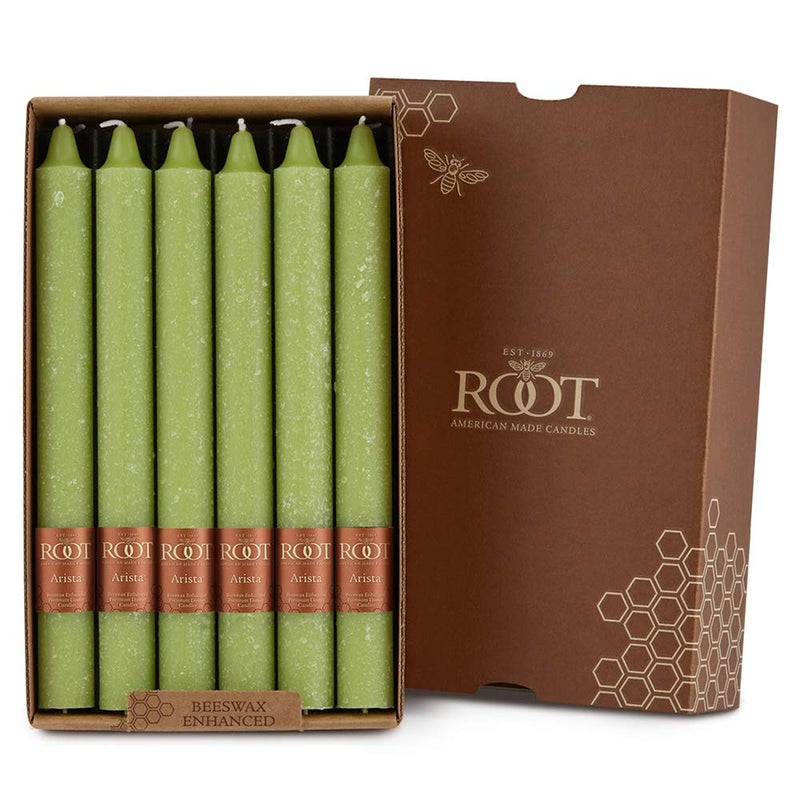 Root Candles Unscented Arista Timberline 9Inch Dinner Candles 12Count Willow