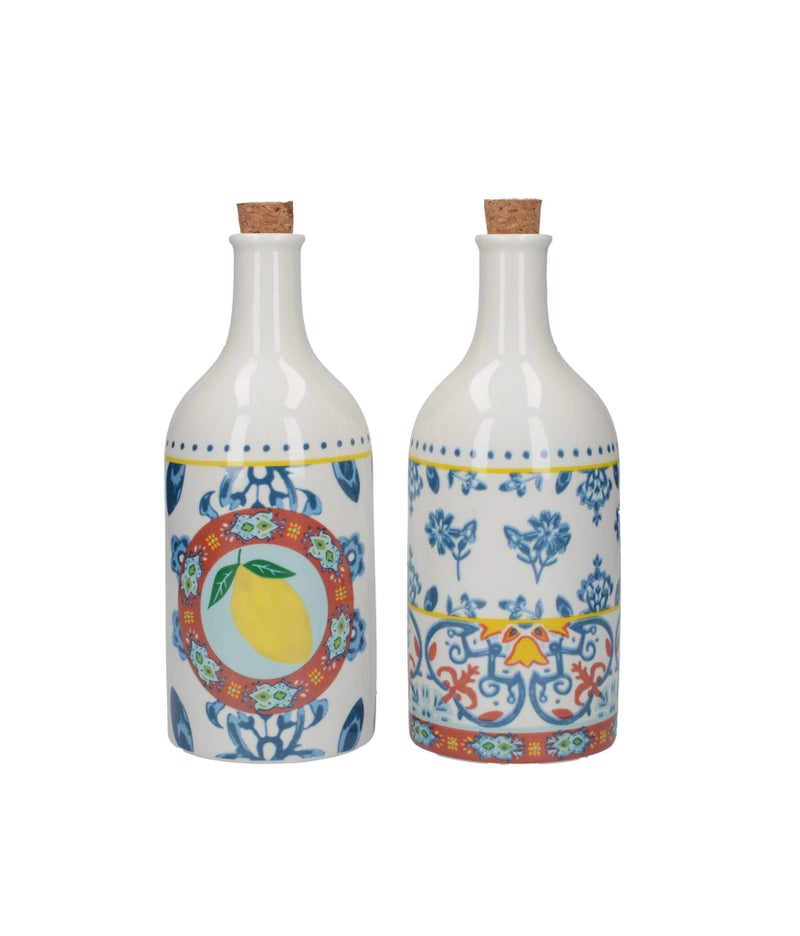 KitchenCraft World of Flavours Vinegar and Oil Bottle Set Ceramic MultiColour 500 ml