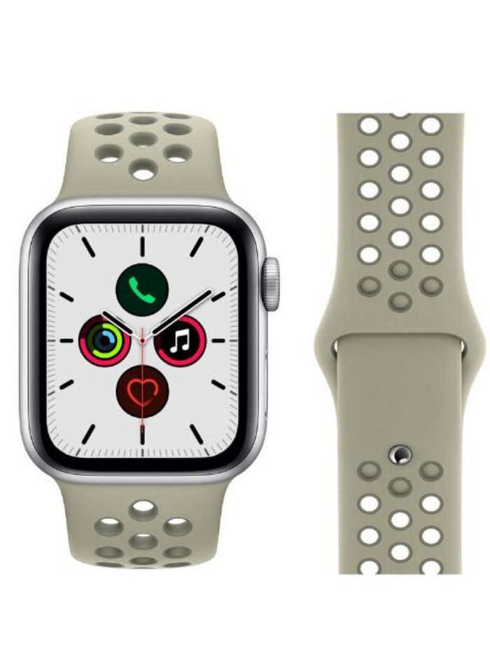 BORTONY Universal 38/40mm Silicone Replacement Watch Strap For Apple Series 7/6/5 - Image 1