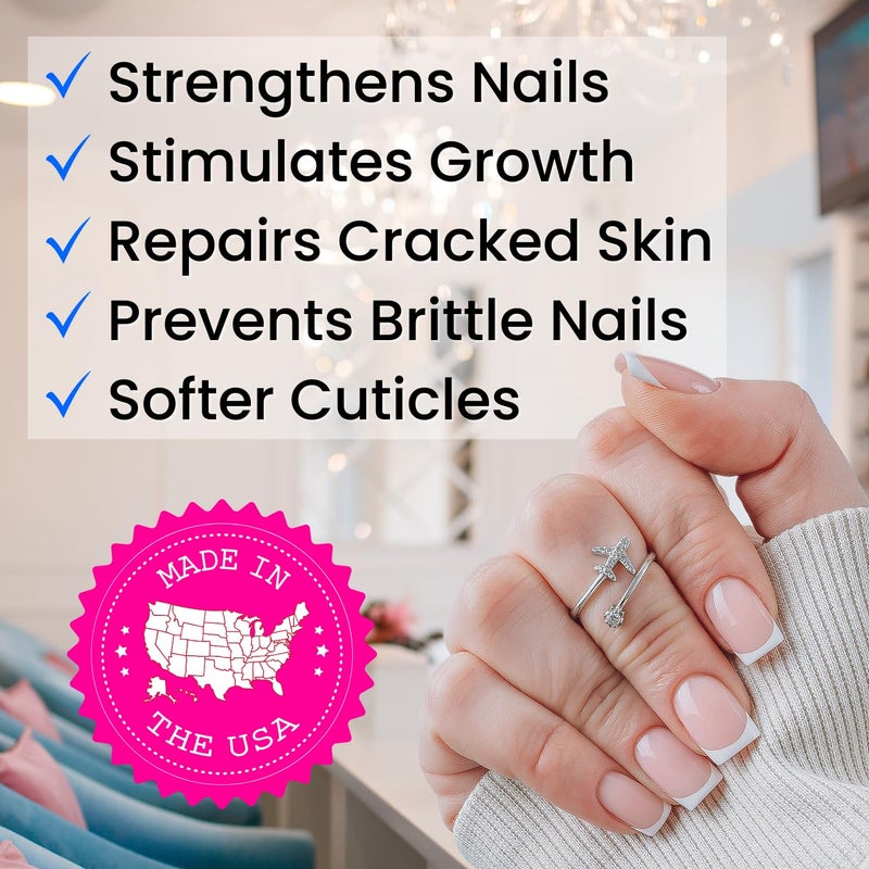 Ellie Chase Moisturizing Cuticle & Nail Care Oil 2.3 Fl Oz - Cranberry Scented â€“ Infused with Jojoba Oil, Aloe, Vitamin E â€“ Nail & Cuticle Hydration, Repair, Moisturizer, Strengthener, Growth - Image 3