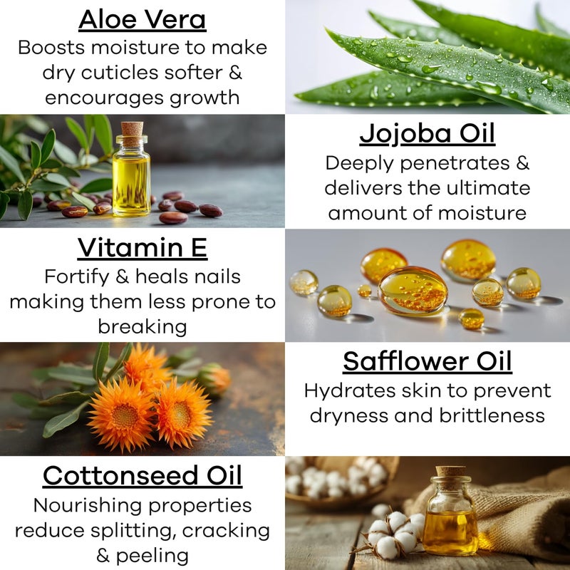 Ellie Chase Moisturizing Cuticle & Nail Care Oil 2.3 Fl Oz - Cranberry Scented â€“ Infused with Jojoba Oil, Aloe, Vitamin E â€“ Nail & Cuticle Hydration, Repair, Moisturizer, Strengthener, Growth - Image 5