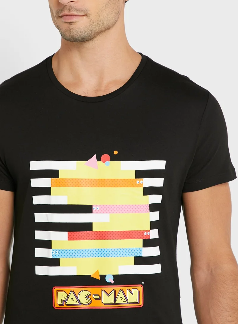DIFUZED Pacman Crew Neck T-Shirt