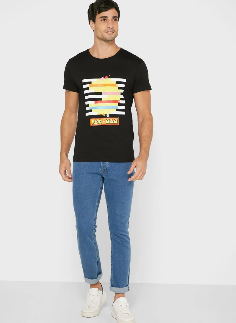 DIFUZED Pacman Crew Neck T-Shirt