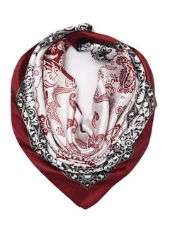 Silk Like Scarf Women'S Fashion Pattern Large Square Satin Headscarf (Burgundy Bandanna) - pzsku/ZB24F7BF23C61BA02F945Z/45/_/1735567155/75036dce-cfcd-4265-bb92-a3234f218fe8