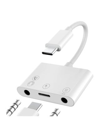 USB C to 3.5mm Audio Adapter, Charger/Headphone and AUX Port (3-in-1) Type-C ​Earbud Splitter Dongle Compatible with Samsung Apple iPhone15 Pro Max Plus/iPad 10/Air4/5/Mini6/Pro 12/HUAWEI - pzsku/ZB24F7D9F89284487A857Z/45/_/1719341367/5a6916f4-feb7-4675-8de1-957e1344f4ec