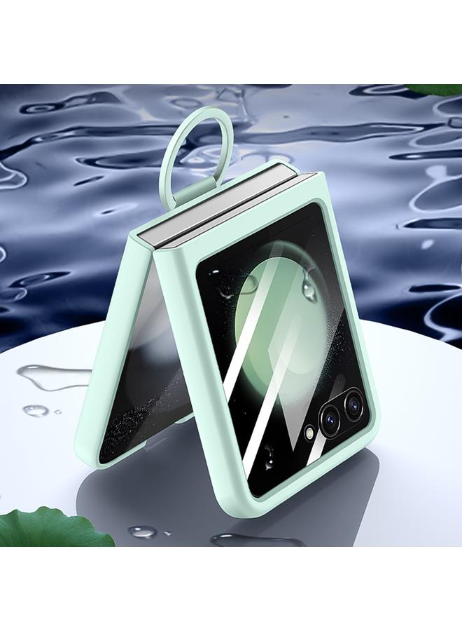 اس-توب جراب لهاتف Samsung Galaxy Z Flip5 جراب هاتف كمبيوتر مدمج فائق النحافة مزود بحلقة - Image 3