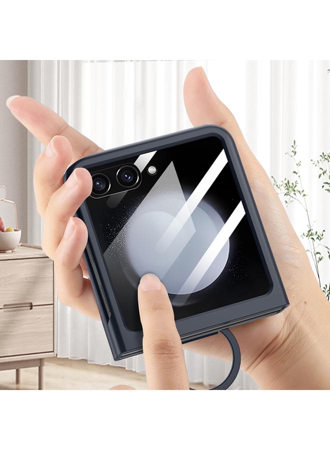 اس-توب جراب لهاتف Samsung Galaxy Z Flip5 جراب هاتف كمبيوتر مدمج فائق النحافة مزود بحلقة - Image 2