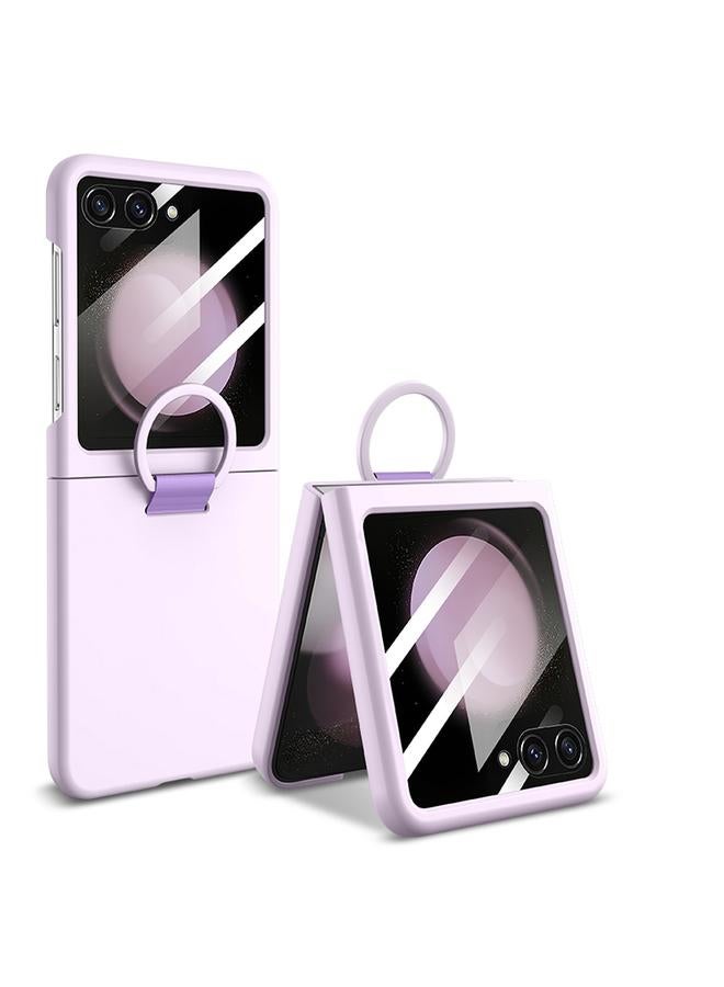 اس-توب جراب لهاتف Samsung Galaxy Z Flip5 جراب هاتف كمبيوتر مدمج فائق النحافة مزود بحلقة - Image 1