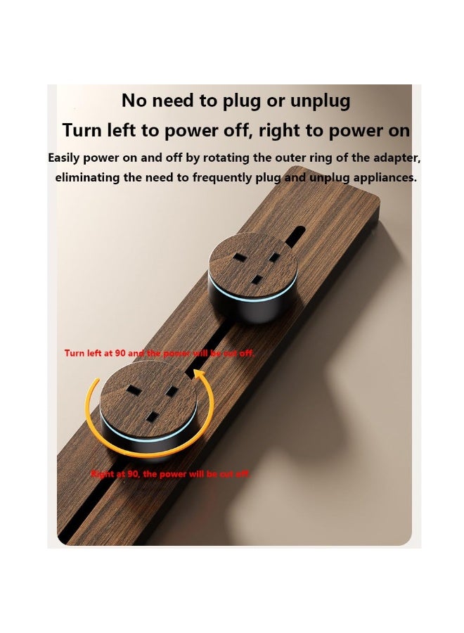 8000w Track Socket with 2500w Adapter, Wall-Mounted Power Slide Rail Wiring Board, Anti-Electric Shock Track Socket, For Kitchen, Living Room, Study, Office 50CM - Image 3