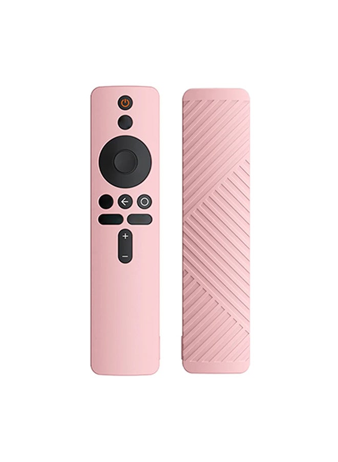 Silicone Remote Control Protective Cover for Xiaomi Mi Box S/4X Mi TV Stick Smart Tv Box Controller Remote Skin Sleeve Shockproof Protector- Pink