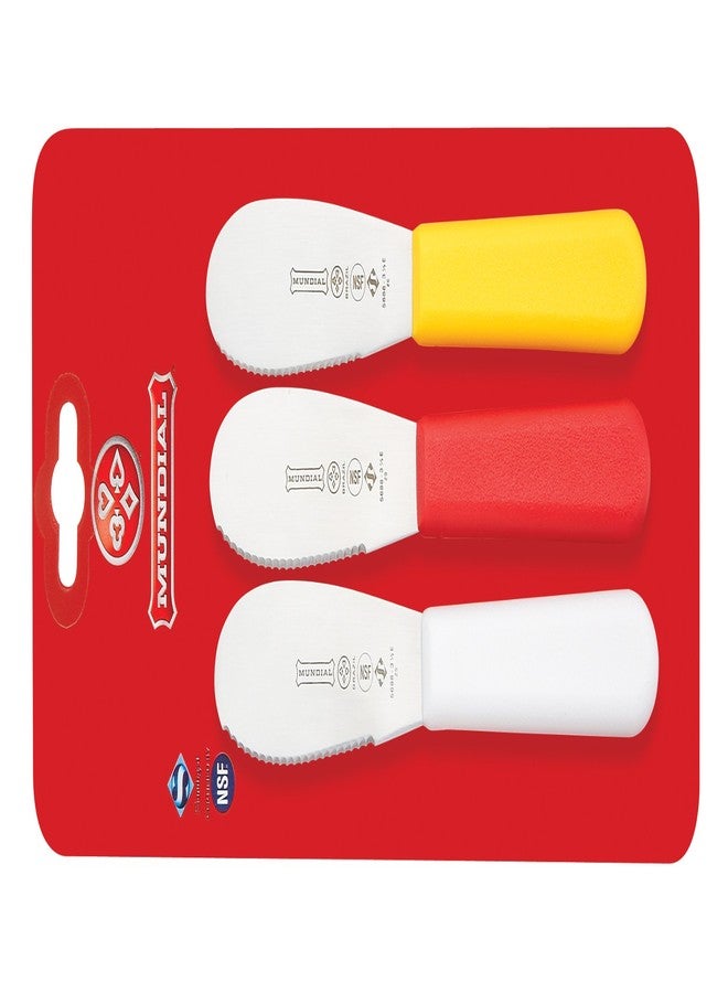 Mundial 3 Pack Serrated Edge Sandwich Spreader, 3.5 Inch, Brazilian High Carbon Stainless Steel, Ergonomic Polypropylene Handle for Pasting & Frosting - Image 2