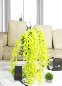 KASTWAVE Artificial Wisteria Vine Flowers 12 Pack 44" Fake Flower Bushy Vine Ratta Hanging Garland for Wedding Party Garden Outdoor Greenery Home Wall Deco Home Hote Wedding Promenade Decoration  - Image 3