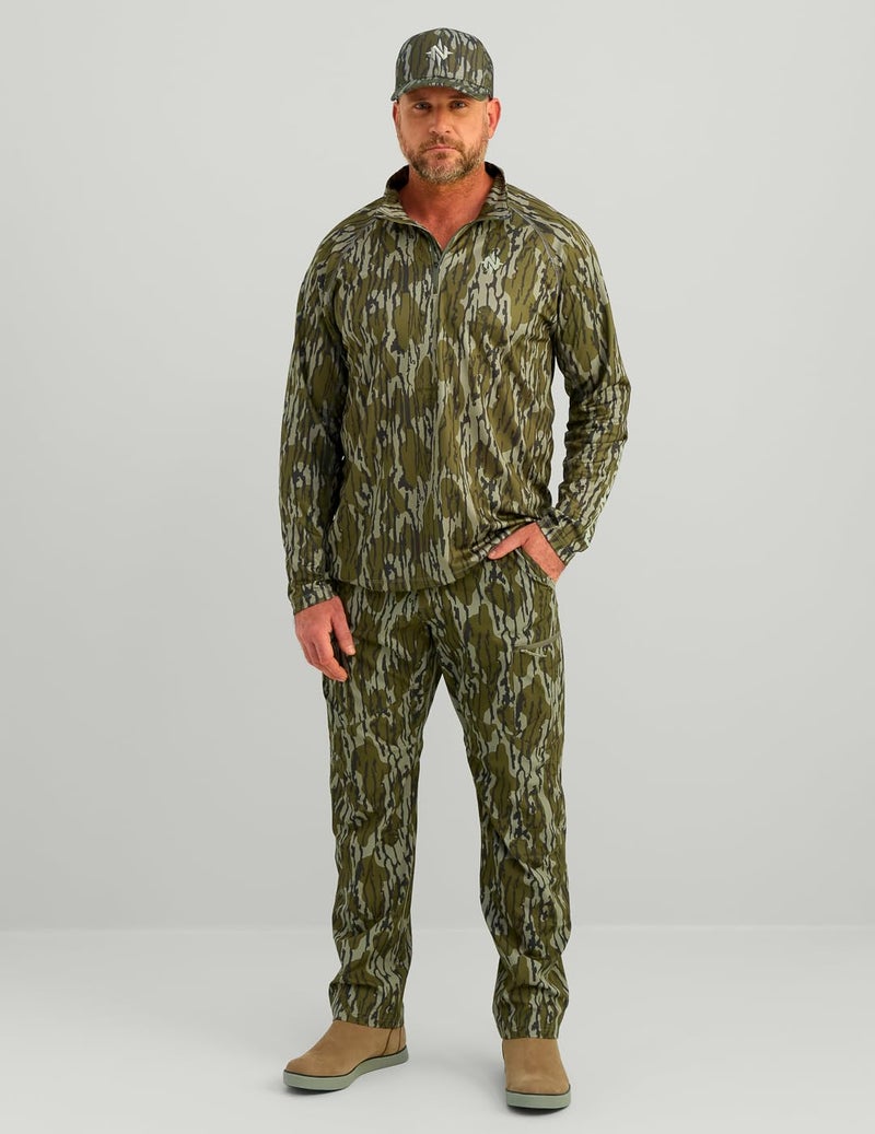 Nomad Men's Ambush Pant, Performance Camo Hunting Pants, Mossy Oak Bottomland, Large - Image 2