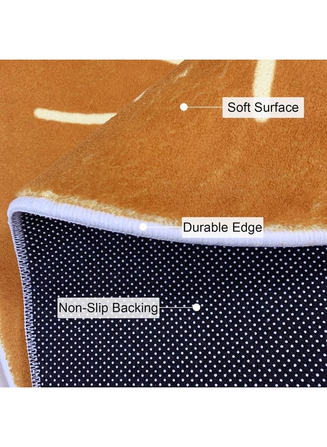 USTIDE Kids Play Mat 4Ft Round Lion Play Rug Non Slip Kids Circle Rug Soft Nursery Rug Floor Carpet For Bedroom Playroom Decor - Image 4