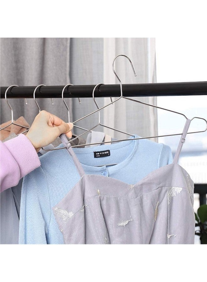 Rollyware 10 Pack Stainless Steel Wire Hangers Premium Non-Slip Stainless Steel Hanger for Sarees, Pants, Trouser, Velvet, Scarfs & Other Clothes - Image 2