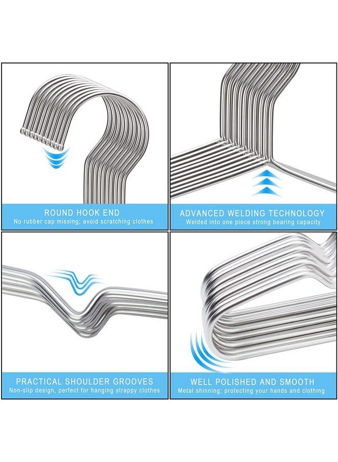 Rollyware 10 Pack Stainless Steel Wire Hangers Premium Non-Slip Stainless Steel Hanger for Sarees, Pants, Trouser, Velvet, Scarfs & Other Clothes - Image 5