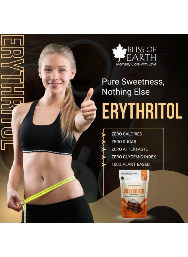 BLISS OF EARTH 1lb Erythritol Sweetener 454g, 100% Natural 1:1 Sugar Substitute, Zero Calorie, Diabetic and Keto Friendly, Sugar Free Sweetener for Baking, Tea and Coffee - Image 3