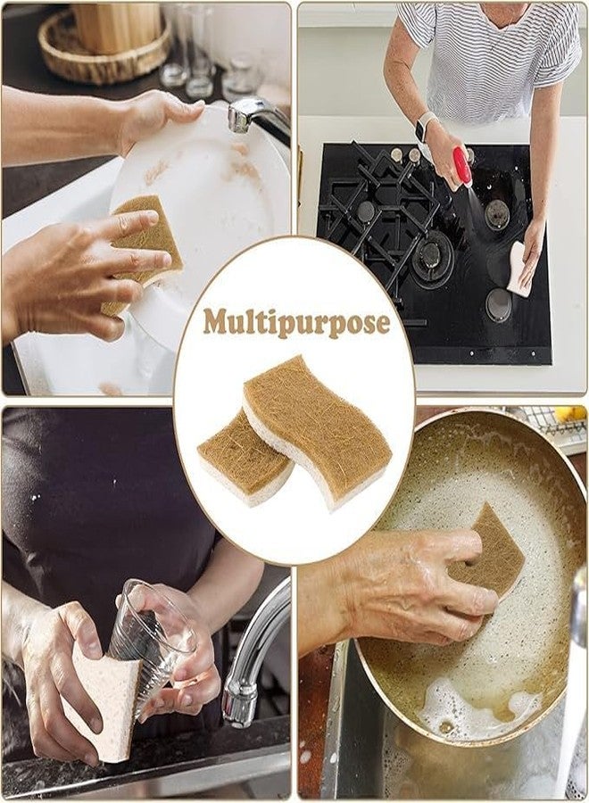 Kaidaa Natural Kitchen Sponges | 100% Coconut Coir Scrubber Sponge for Dishwashing | Eco Friendly, Non Toxic & Biodegradable Cleaning Sponges for Kitchen | Long-Lasting Dish Scrub Pads (4) - Image 5