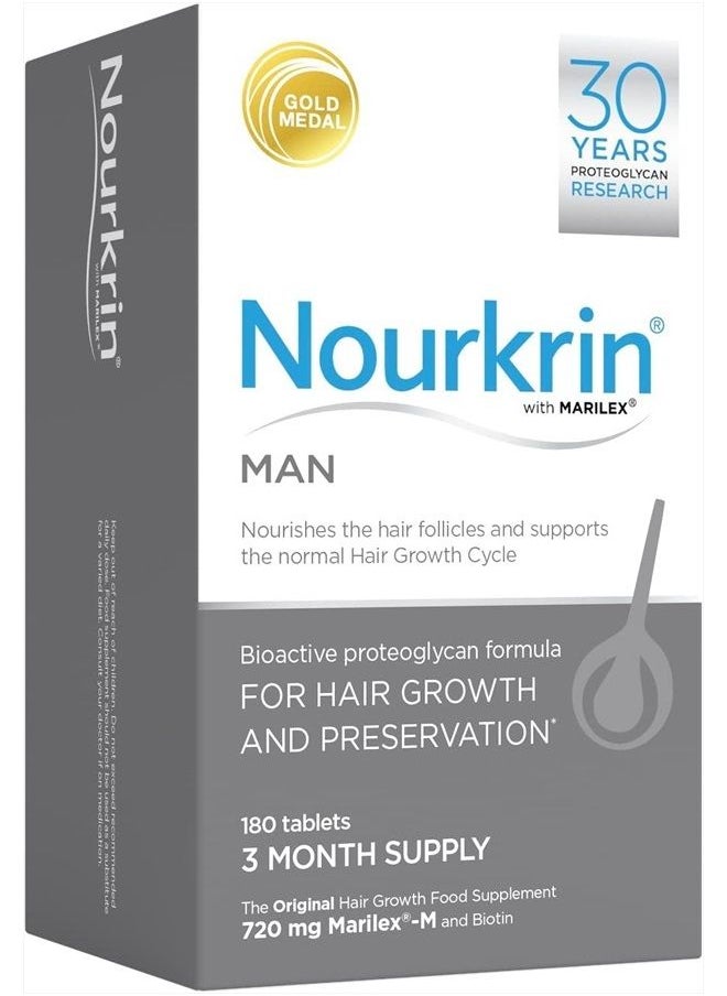 NOURKRIN - Man 180 Tablets (3 Month Supply) by Nourkrin - Image 1