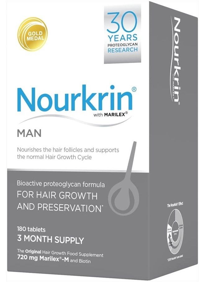 NOURKRIN - Man 180 Tablets (3 Month Supply) by Nourkrin - Image 1
