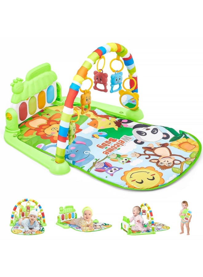 Interactive Baby Piano Play Mat with Toys and Vibrant Colors - Image 2