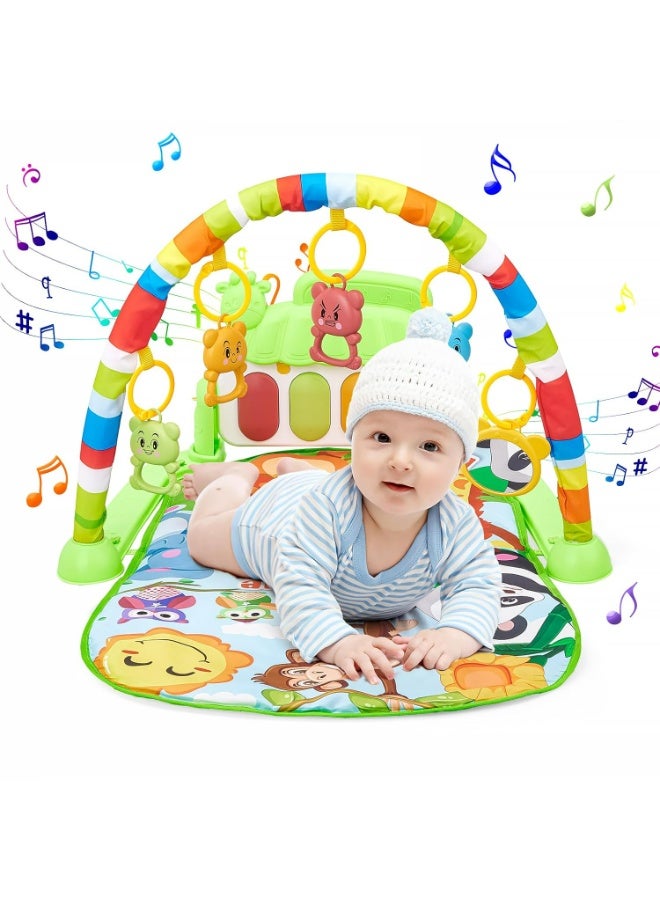 Interactive Baby Piano Play Mat with Toys and Vibrant Colors - Image 1