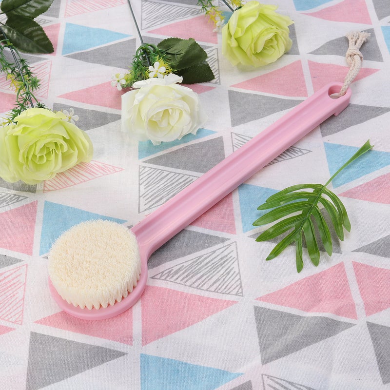 Long Handle Bath Scrubber Printed Soft Body Brush Exfoliating Shower Brush (Flamingo) - Image 4