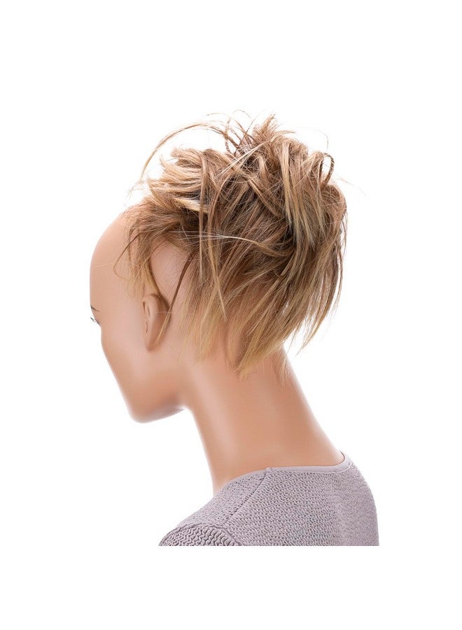 CAISHA Xxl Hairpiece Scrunchie Updo Voluminous Slightly Wavy Messy Bun Brown Blond Mix G18F - Image 1