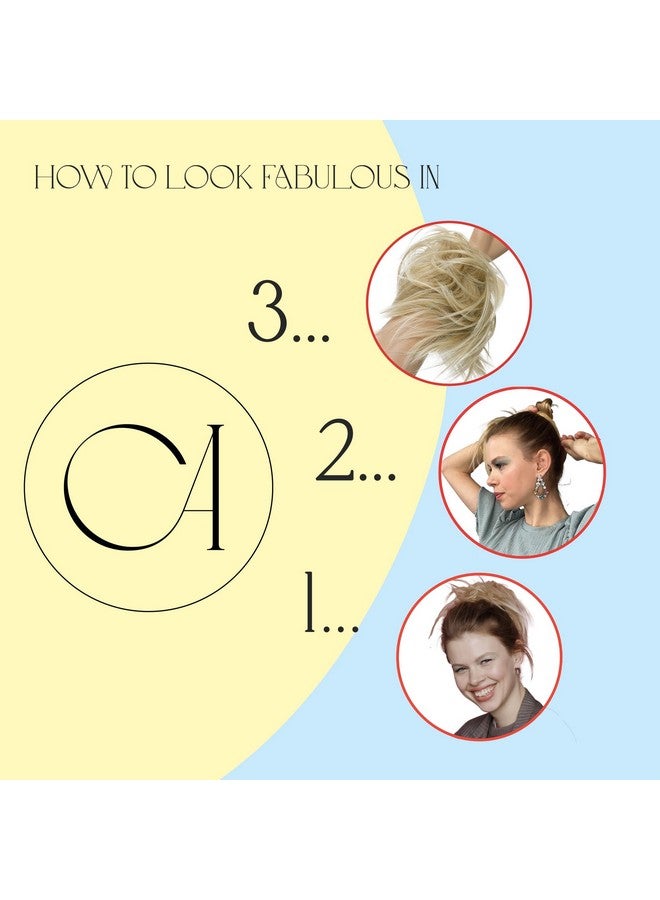 CAISHA Xxl Hairpiece Scrunchie Updo Voluminous Slightly Wavy Messy Bun Brown Blond Mix G18F - Image 4