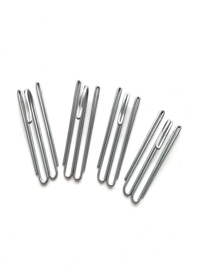 Pinch Pleat Curtain Hooks for Drapes - Stainless Steel Curtain Pleat Hooks Drapery Clasp and Pin 4 Prongs Pinch Pleat Tools Clips for Window Shower Curtain 60pcs - Image 3